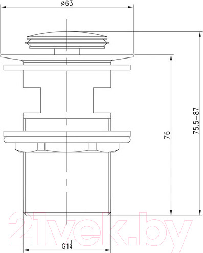 Изображение товара Донный клапан IDDIS Slide SLIB000i88