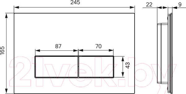 Изображение товара Кнопка для инсталляции IDDIS On-x ONX01W0i77