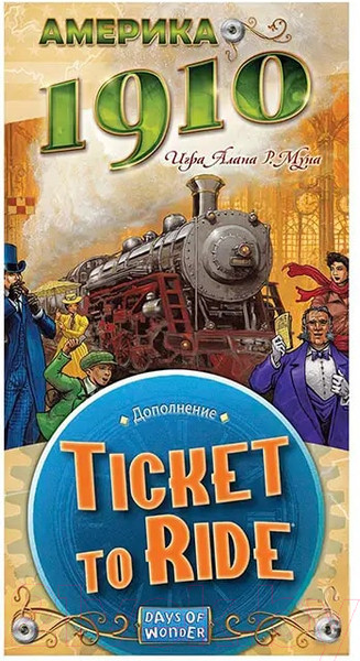 Изображение товара Дополнение к настольной игре Мир Хобби Ticket to Ride. Америка 1910 / 915538
