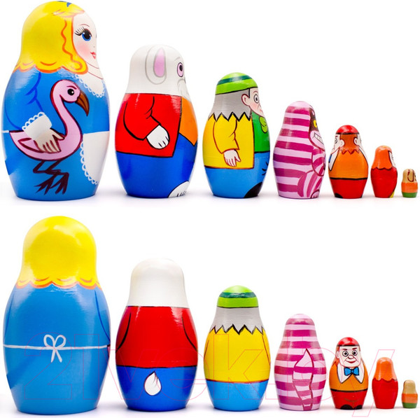 Изображение товара Матрешка сувенирная Брестская Фабрика Сувениров Алиса в Стране Чудес / 7133