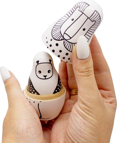 Изображение товара Матрешка сувенирная Брестская Фабрика Сувениров С черными и белыми животными / 5312