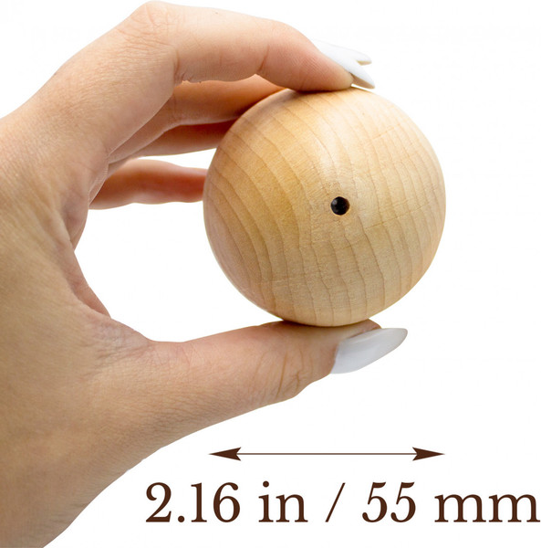 Изображение товара Набор заготовок для творчества Брестская Фабрика Сувениров Шар деревянный цельный / ball55-4_x12 (12шт)