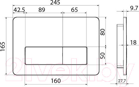 Изображение товара Кнопка для инсталляции IDDIS Unifix UNI10W0i77