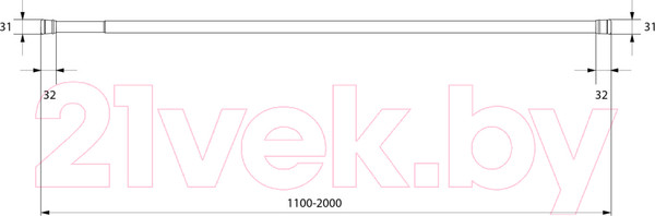 Изображение товара Карниз для штор Milardo Easy 014A200M14 (черный)