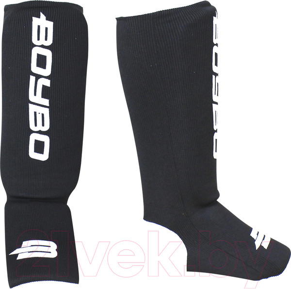Изображение товара Защита голень-стопа для единоборств BoyBo Хлопчатобумажная BF243 (2XS, черный)