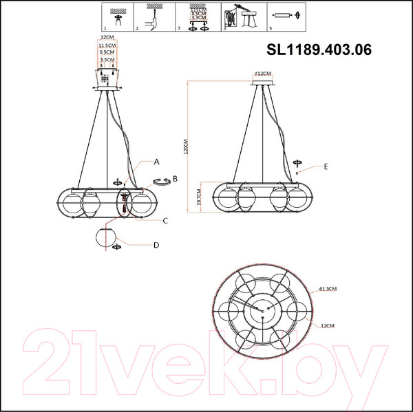 Изображение товара Люстра ST Luce SL1189.403.06