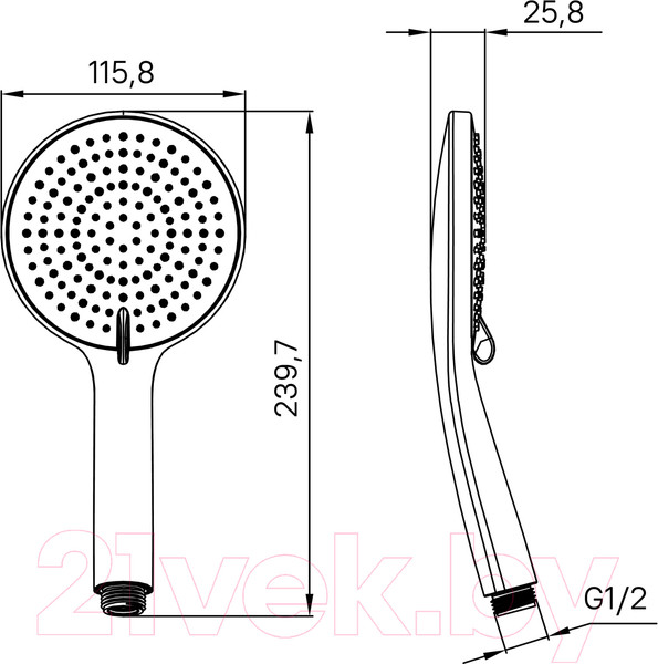 Изображение товара Лейка ручного душа IDDIS Optima Home OPH3F0Gi18
