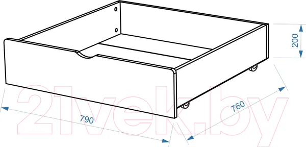 Изображение товара Кровать-тахта детская СКВ 80x160 / 672001 (белый)