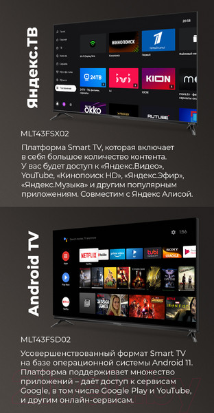 Изображение товара Телевизор Maunfeld MLT43FSD02