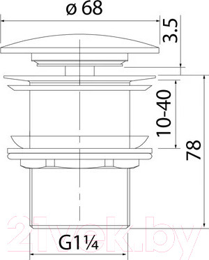 Изображение товара Донный клапан IDDIS Optima Home OPHGM00i88