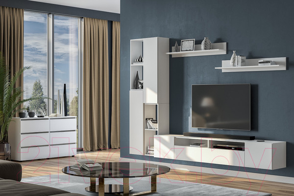 Изображение товара Полка NN мебель Токио (белый текстурный)