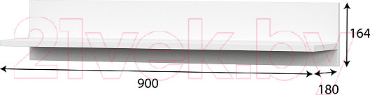 Изображение товара Полка NN мебель Токио (белый текстурный)