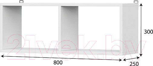 Изображение товара Полка NN мебель Токио книжная (белый текстурный)