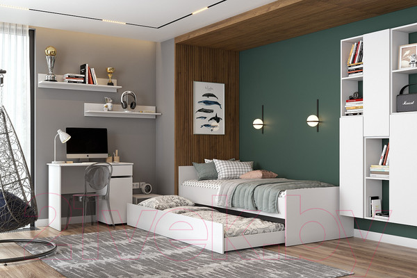 Изображение товара Письменный стол NN мебель Токио (белый текстурный)