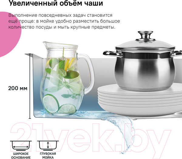 Изображение товара Мойка кухонная IDDIS Edifice EDI44G0i77