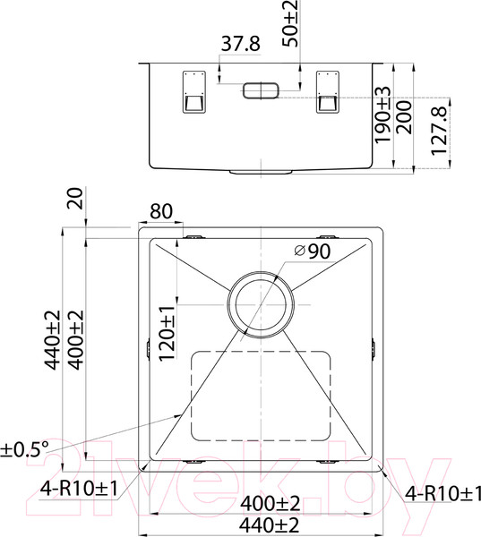Изображение товара Мойка кухонная IDDIS Edifice EDI44G0i77