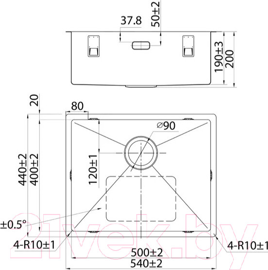 Изображение товара Мойка кухонная IDDIS Edifice EDI54S0i77