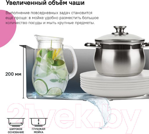 Изображение товара Мойка кухонная IDDIS Edifice EDI74G0i77