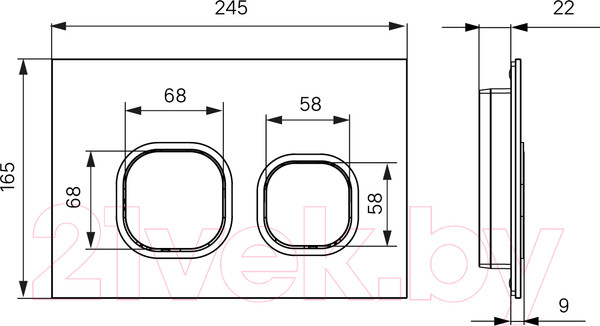 Изображение товара Кнопка для инсталляции IDDIS Unifix UNI04BCi77