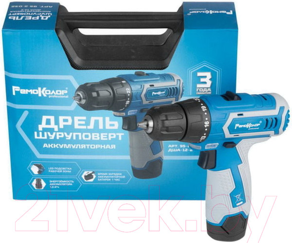 Изображение товара Аккумуляторная дрель-шуруповерт Remocolor ДША-12-2 / 95-2-032