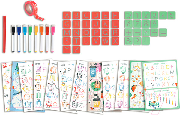 Изображение товара Развивающий игровой набор Hape 3 в 1 Учим английский алфавит, учим счет, рисуем / E1070_HP