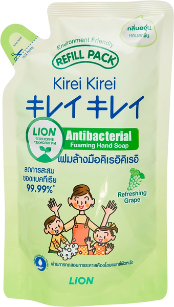 Изображение товара Мыло жидкое Lion Kirei Kirei Зеленый виноград антибактериальное (200мл)