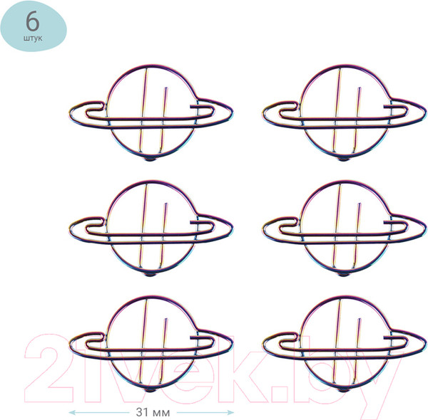 Изображение товара Скрепки Meshu Planets / MS_41583 (6шт)