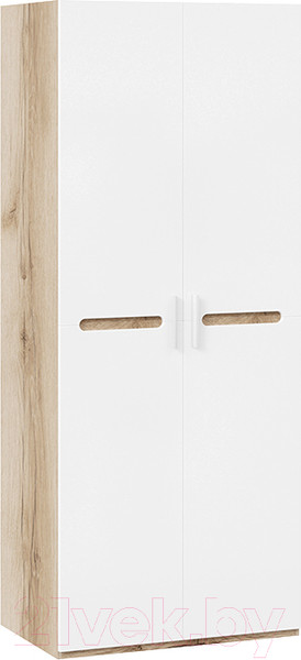Изображение товара Шкаф ТриЯ Фьюжн ТД-260.07.02 (белый глянец/дуб делано)