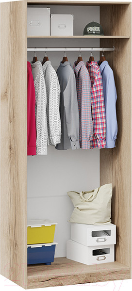 Изображение товара Шкаф ТриЯ Фьюжн ТД-260.07.02 (белый глянец/дуб делано)