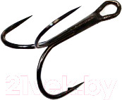 Изображение товара Набор крючков рыболовных KOI O'Shaughnessy Treble 2 INT Тройник (10шт, BN)