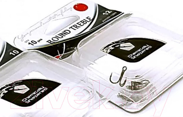 Изображение товара Набор крючков рыболовных KOI Round Treble 12 INT Тройник (10шт, BN)