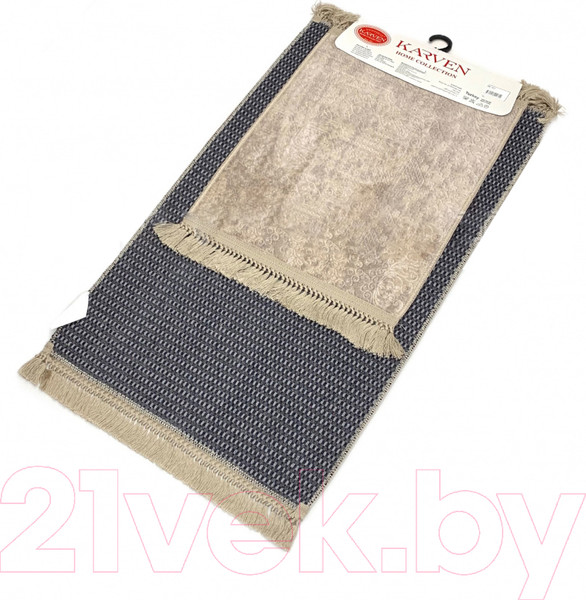 Изображение товара Набор ковриков для ванной и туалета Karven Buket Sacakli / KV 416 (Kahve/темно-бежевый)