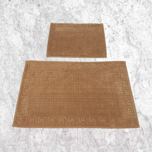 Изображение товара Набор ковриков для ванной и туалета Karven Grek / KV 419 (Acik Kahve/кофейный)