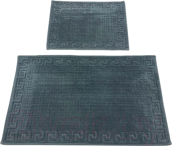 Изображение товара Набор ковриков для ванной и туалета Karven Grek / KV 419 (Koyu Gri/темно-серый)