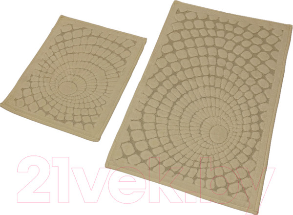 Изображение товара Набор ковриков для ванной и туалета Karven Girdap / KV 421 (Bej/бежевый)