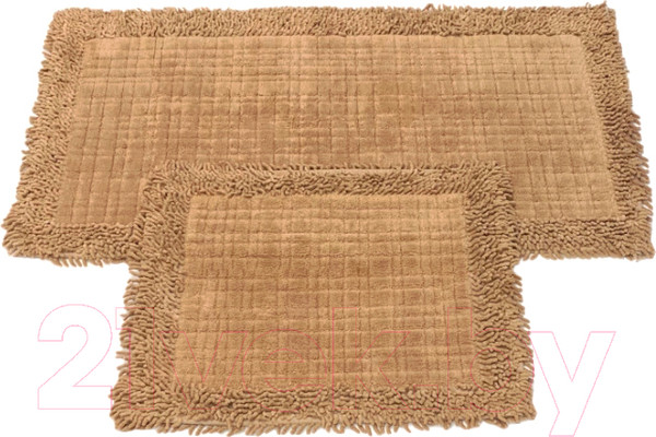 Изображение товара Набор ковриков для ванной и туалета Karven K.M.Ekose / KV 426 (Acik Kahve/кофейны)