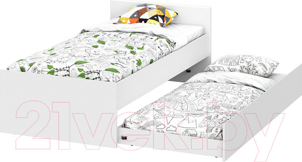 Изображение товара Каркас кровати NN мебель Токио 90x200 (белый текстурный)