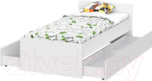 Изображение товара Каркас кровати NN мебель Токио 90x200 (белый текстурный)