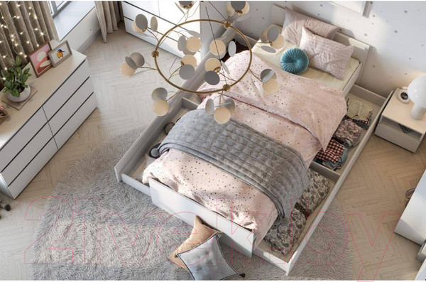 Изображение товара Ящик под кровать NN мебель Токио (белый текстурный)