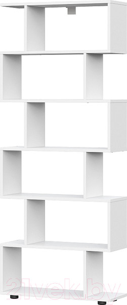 Изображение товара Стеллаж NN мебель Токио змейка (белый текстурный)