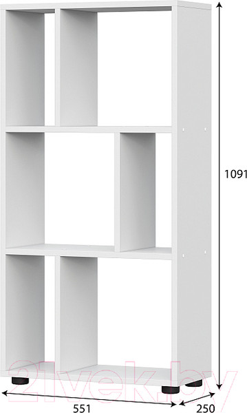 Изображение товара Стеллаж NN мебель Токио (белый текстурный)