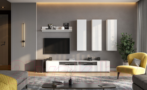 Изображение товара Тумба NN мебель Токио ТВ (белый текстурный)