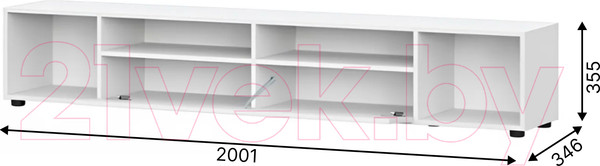 Изображение товара Тумба NN мебель Токио ТВ (белый текстурный)