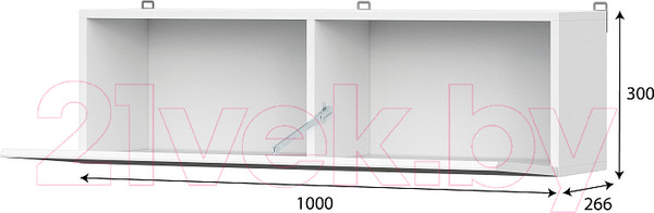 Изображение товара Шкаф навесной NN мебель Токио (белый текстурный)