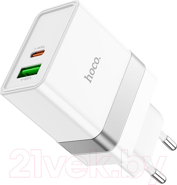 Изображение товара Адаптер питания сетевой Hoco N21 (белый)