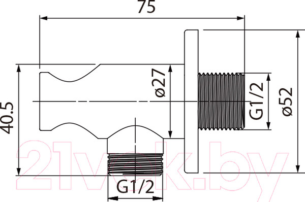 Изображение товара Подключение для душевого шланга IDDIS 001SB01i62