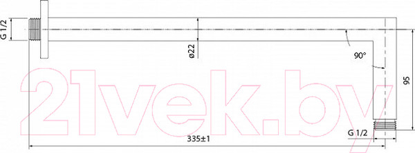 Изображение товара Душевой кронштейн IDDIS 001SB33i61