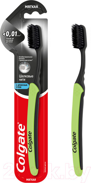 Изображение товара Зубная щетка Colgate Slim Soft Charcoal с древесным углем
