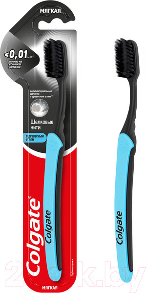 Изображение товара Зубная щетка Colgate Slim Soft Charcoal с древесным углем