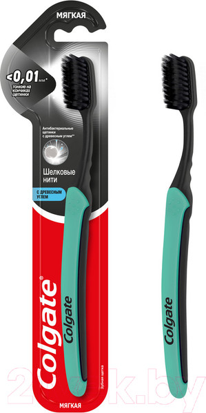 Изображение товара Зубная щетка Colgate Slim Soft Charcoal с древесным углем